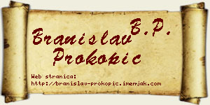 Branislav Prokopić vizit kartica